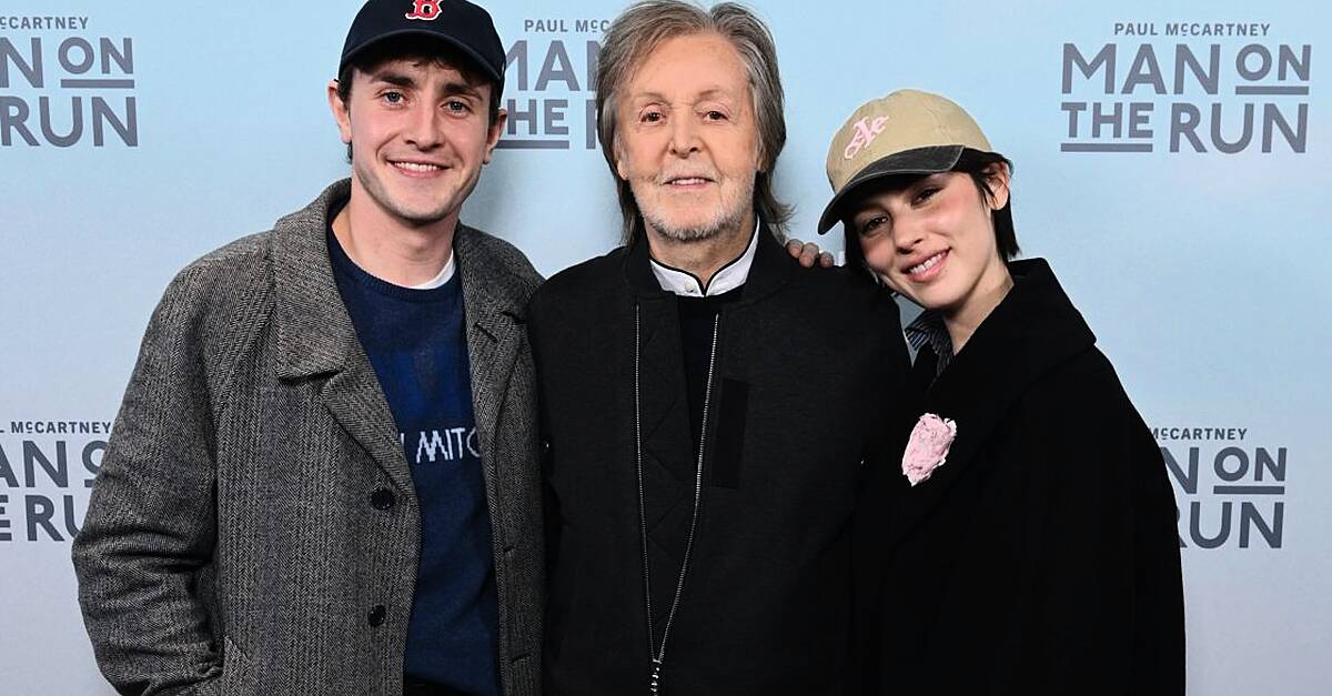 Paul Mescal poses with Gracie Abrams at Paul McCartney documentary screening