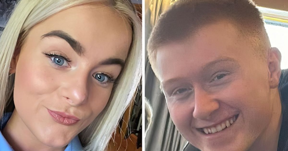 Two black horses draw the carriage taking the remains of Thomas Gallagher to St Mary's Church, Ballybrack