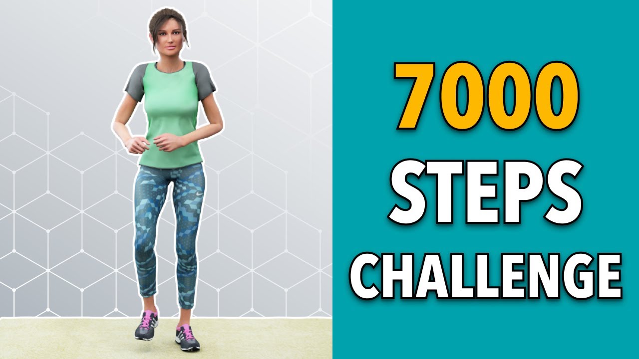 7000 Steps Challenge - Walk At Home Workout - YouTube