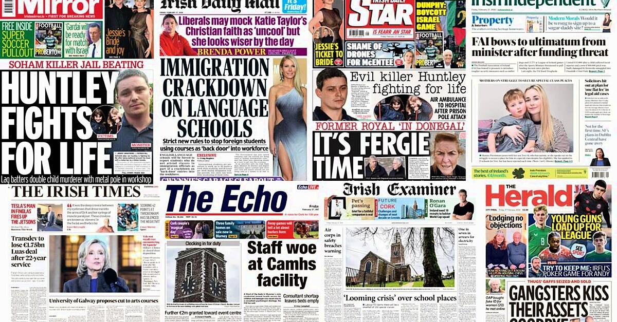 What the papers say: Friday's front pages