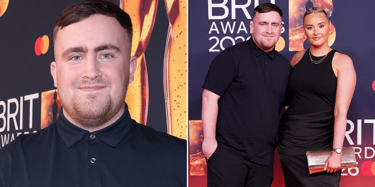 Luke Littler snubs the garish red carpet outfits of woke celebs as he dons polo with girlfriend Faith Millar on Brits 2026 red carpet