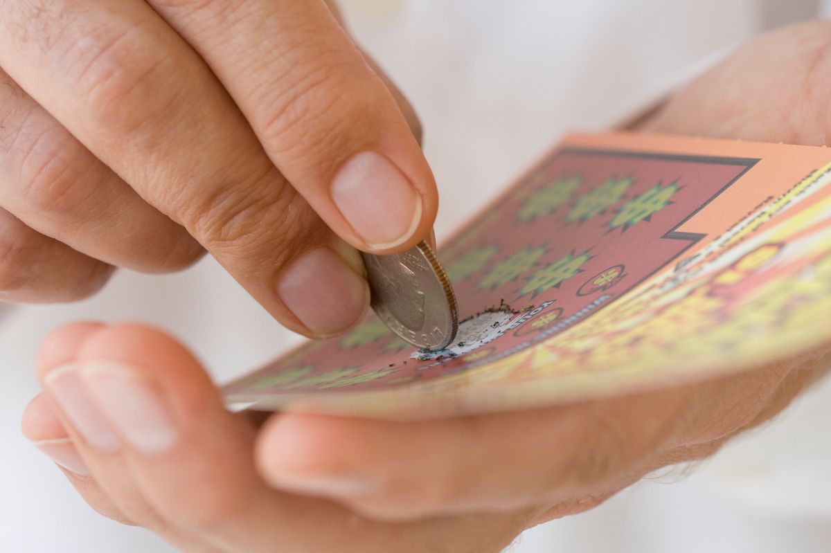 Scratch card stock photo