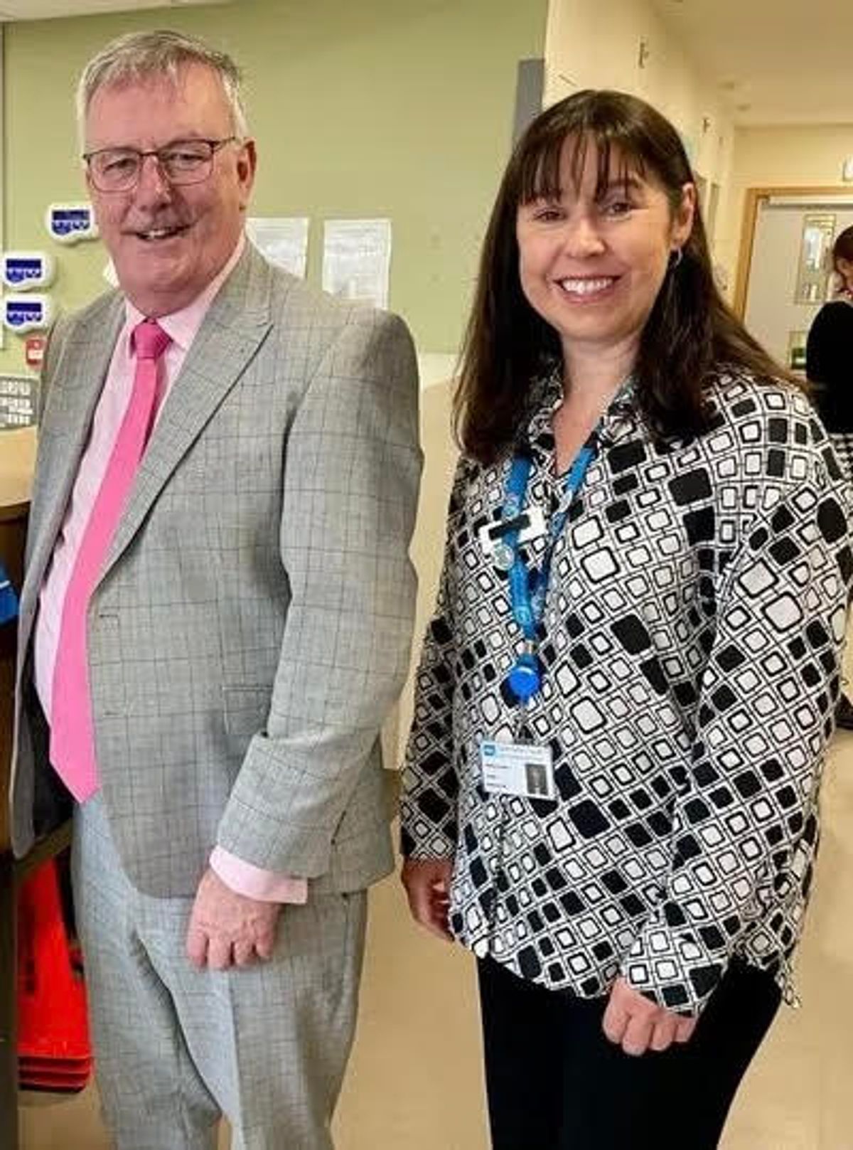 Health Minister Mike Nesbitt (UUP) and South Eastern Trust chief executive Roisin Coulter 