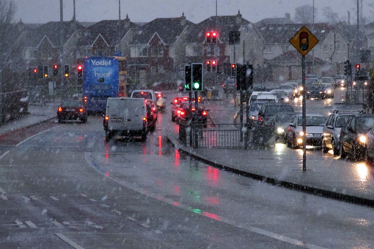 File photo of sleet in Lucan, Dublin