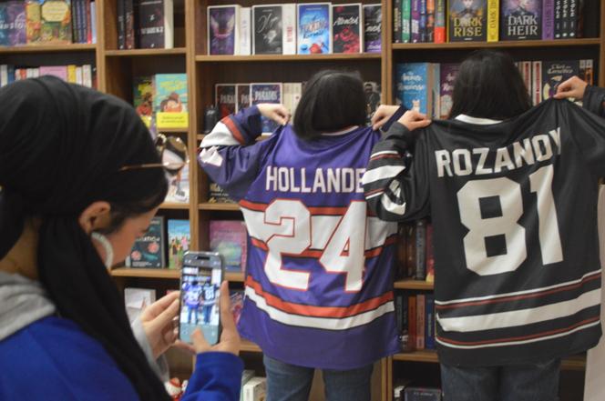 Fans of the series 'Heated rivalry' gathered at a Paris bookstore, February 8, 2026.