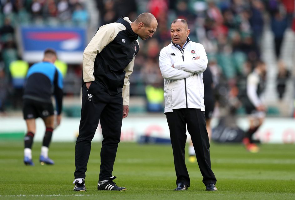 Eddie Jones (right) believes comments by Steve Borthwick (left) about a title decider against France were misguided (Andrew Matthews/PA)