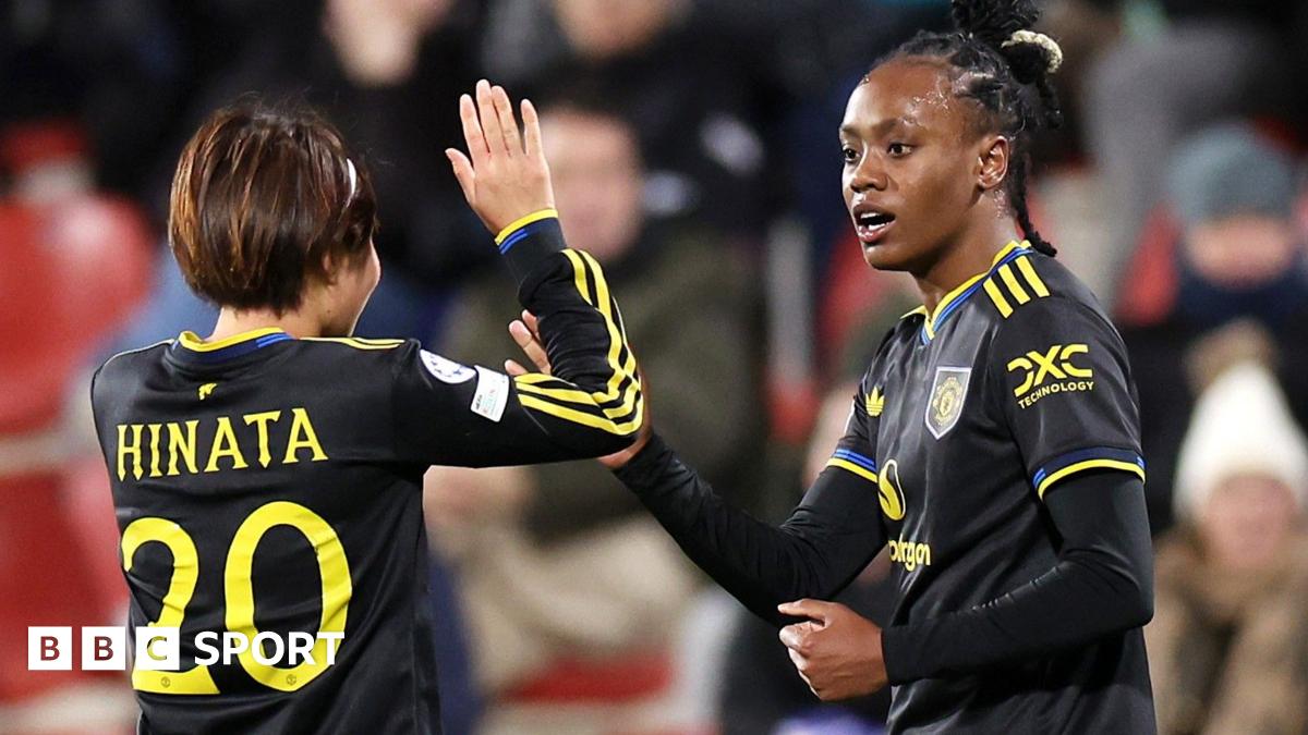 Terland runs away to celebrate scoring the opener against Atletico Madrid with team-mates in pursuit.