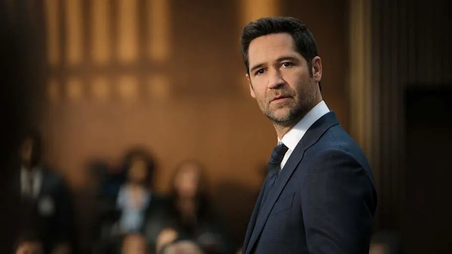 The Lincoln Lawyer. Manuel Garcia-Rulfo as Mickey Haller in episode 408 of The Lincoln Lawyer