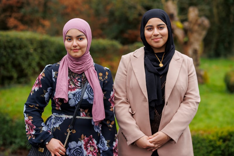 Zena Abdulrahman (left) and Cadi Abousamra. Photograph: Liam McBurney/PA 