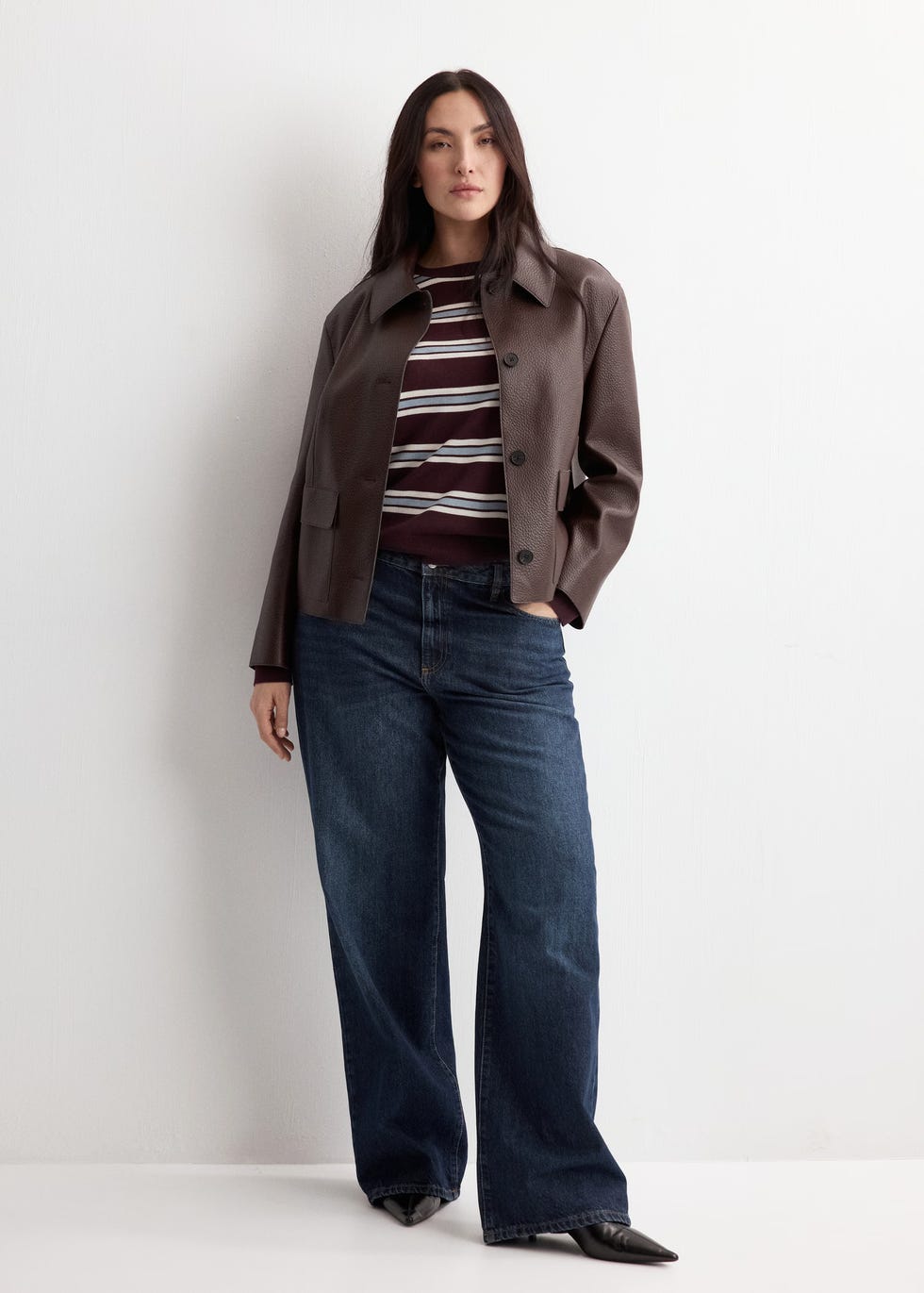 mango faux leather jacket