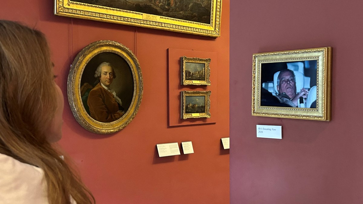 Andrew Mountbatten-Windsor post-arrest picture hung in the Louvre