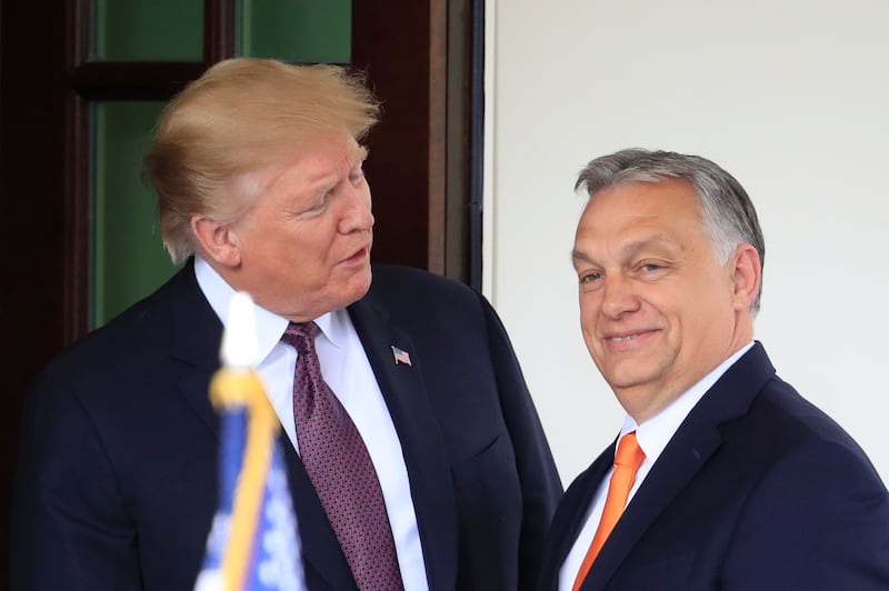 Donald Trump and Viktor Orban at a White House meeting in May 2019. Photograph: AP