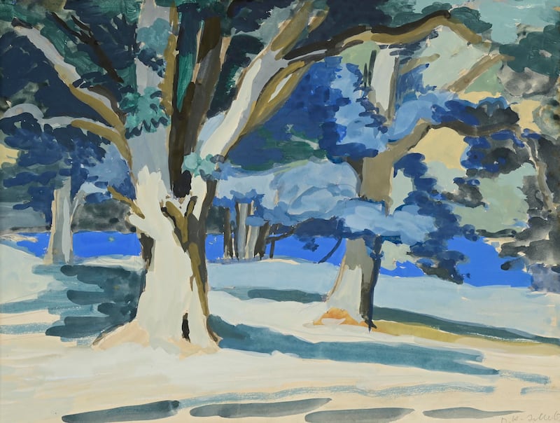 Study of Trees in the Park (€2,000-€3,000) by Mainie Jellett, at Morgan O’Driscoll