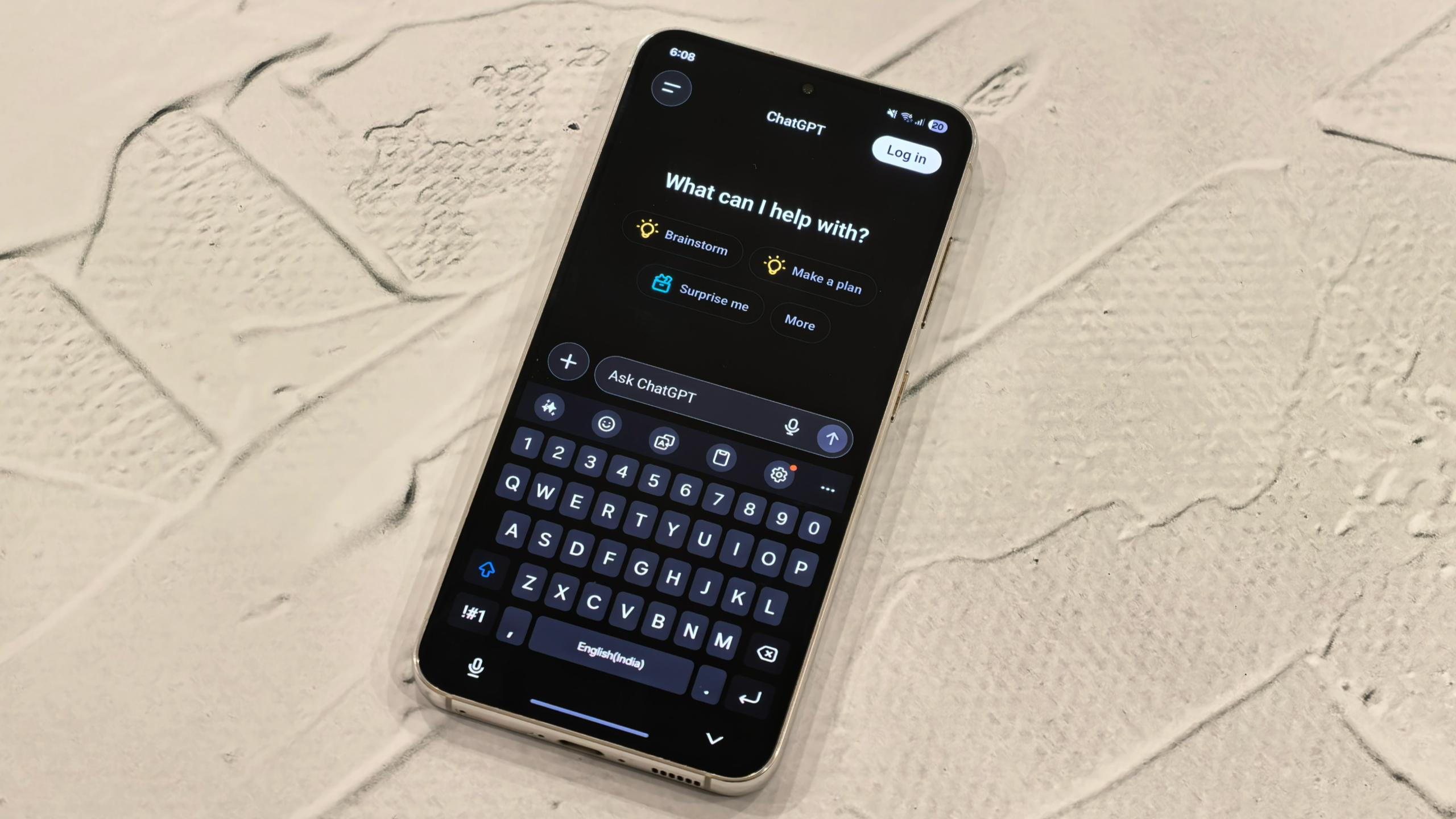 ChatGPT app on an Android phone