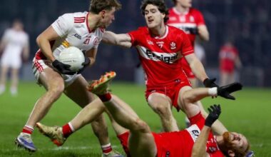 Derry edge Tyrone to end 13-game winless run while Kildare's goals slump Offaly to second loss