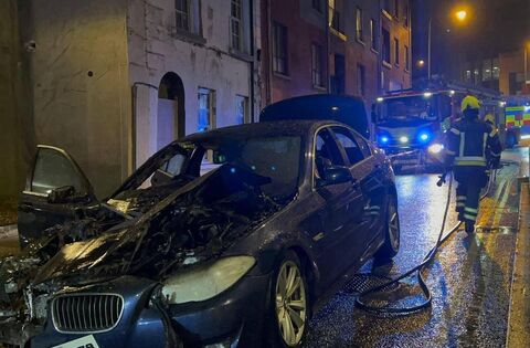 Intense blaze engulfs car during busy evening traffic in Waterford City centre - News