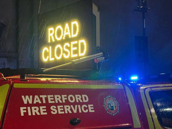 Bridge Street in Waterford city was closed to traffic as emergency services attended the scene of a car fire.