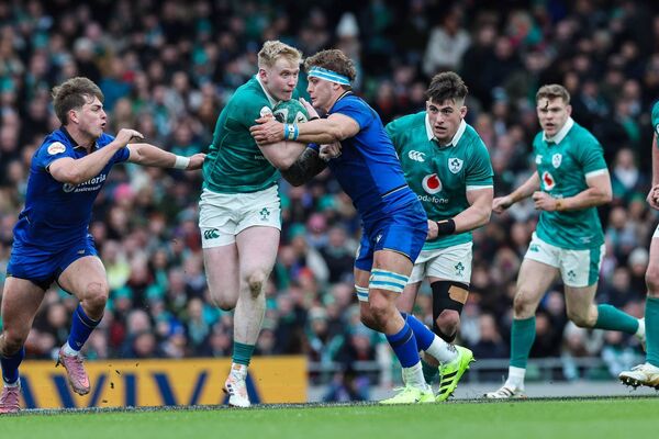 Jamie Osborne is restored at full back for Ireland following his try-scoring performance against Italy last weekend. Photo: INPHO/Billy Strickland