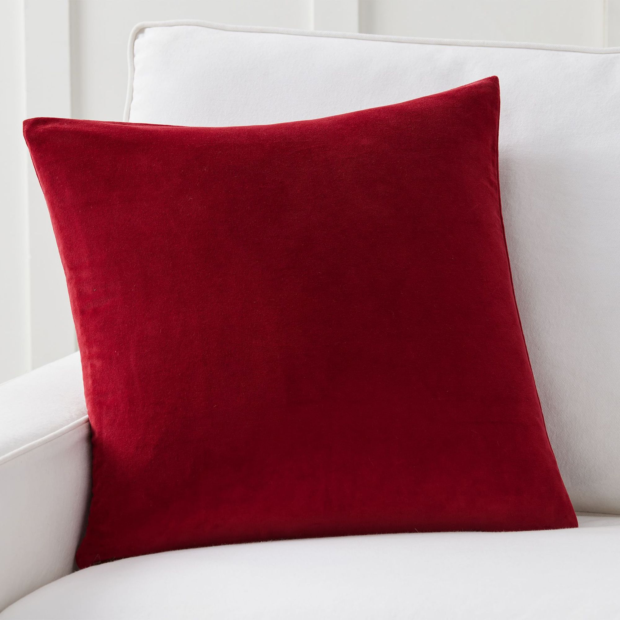 Red velvet pillow cover