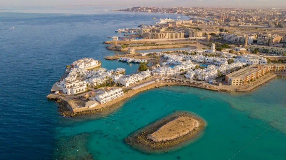 aerial view of Hurghada, Egypt