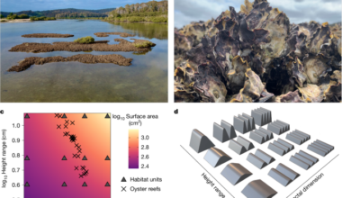 The natural architecture of oyster reefs maximizes recruit survival