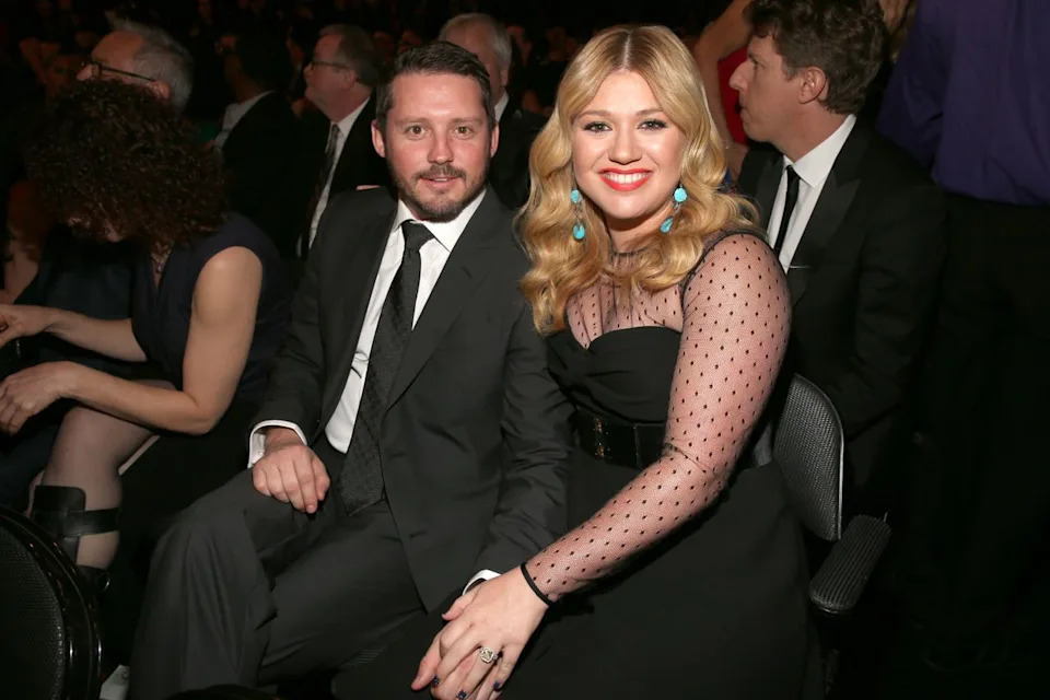 Brandon Blackstock and Kelly Clarkson at the 2013 Grammy Awards. Getty Images