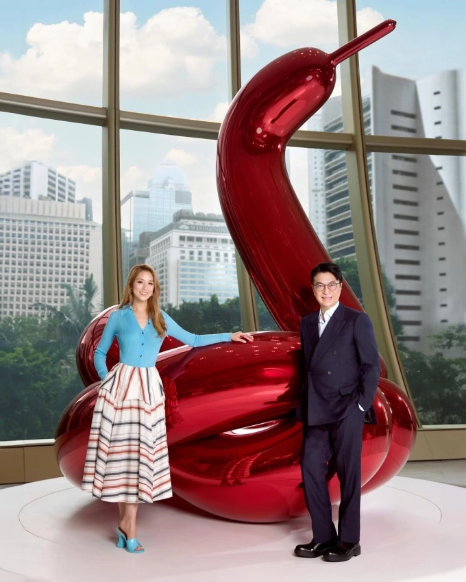 Hong Kong businessman Martin Lee, son of late Hong Kong billionaire Lee Shau Kee, and his wife Cathy Chui. Photo from Chuis Instagram