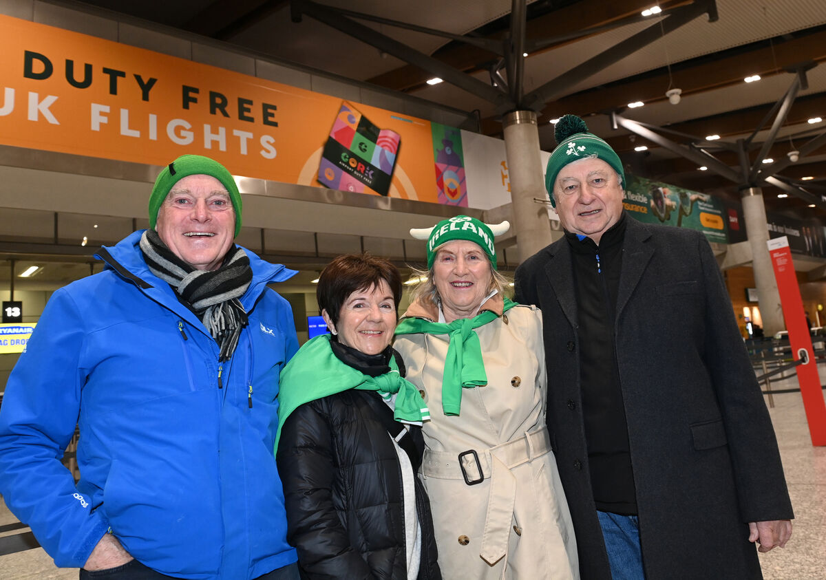  Ray and Ger Reidy with Nuala and Dave Barry from Highfield Rugby Club.