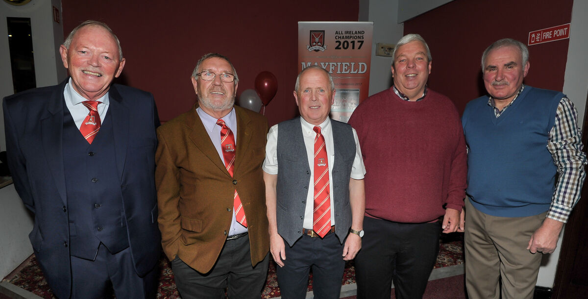 Organising committee members Tom Searles, Seamus and Eddie McCarthy, Brian Walsh and Sean Long, at the Mayfield GAA Club teams reunion celebrations. Picture: David Keane