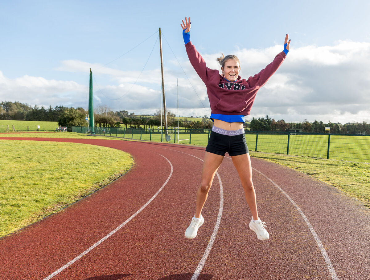 Aoife Lucey of West Muskerry AC training at Clondrohid Community Park, Co. Cork, as she prepares to run ten half marathons in support of Childhood Cancer Ireland Picture: David Creedon
