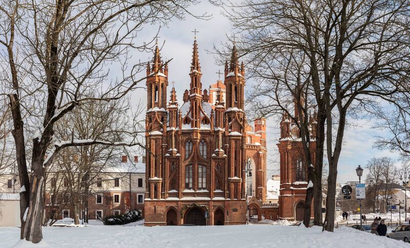 Vilnius, Lithuania offers inner-city skiing, snowboarding, and skating.