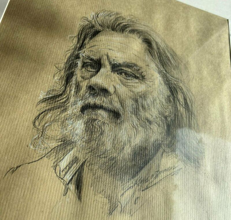 A sketch of Gerry ‘The Monk’ Hutch, by court artist Mike O’Donnell, who painted him at his Dublin home. ‘It felt completely normal at the time,’ says O’Donnell. ‘It’s only on reflection that these moments feel surreal.’