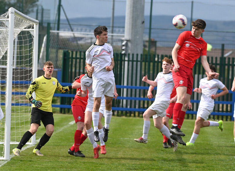 Cork Youth League's Kai O'Neill heads goalwards against Mayo League last season. Picture: Eddie O'Hare