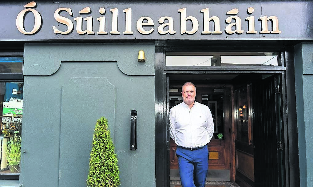 Donal outside 'Johno's' in Douglas