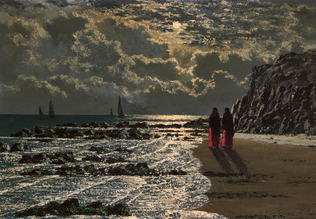 'Moonrise, Connemara Shore' by Ciaran Clear at Whyte's.