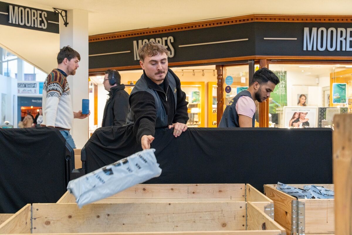 Theophane Mericskay from King Colis Paris stocking up ahead of the big opening. Picture: Noel Sweeney