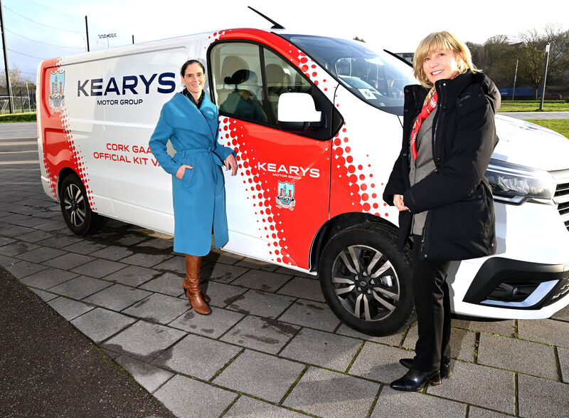 Sinéad O'Keeffe, commercial director of Cork GAA and Jackie Dawson, head of communications with Kearys Motor Group. Picture: Eddie O'Hare