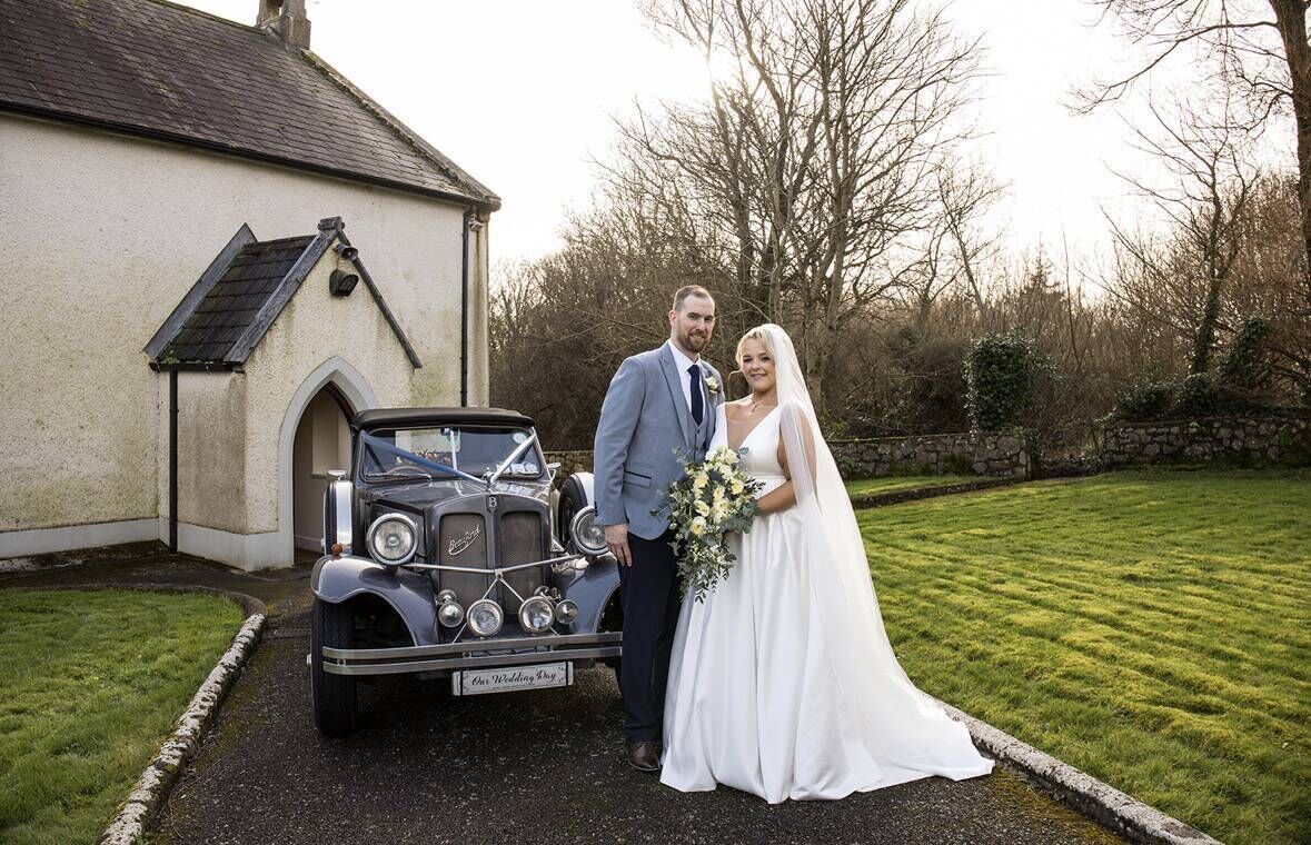 Tracey and David were wed in Tracey's hometown in Shanagarry. 