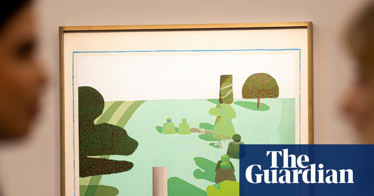 David Hockney’s first English landscape on show for first time in almost 30 years | David Hockney