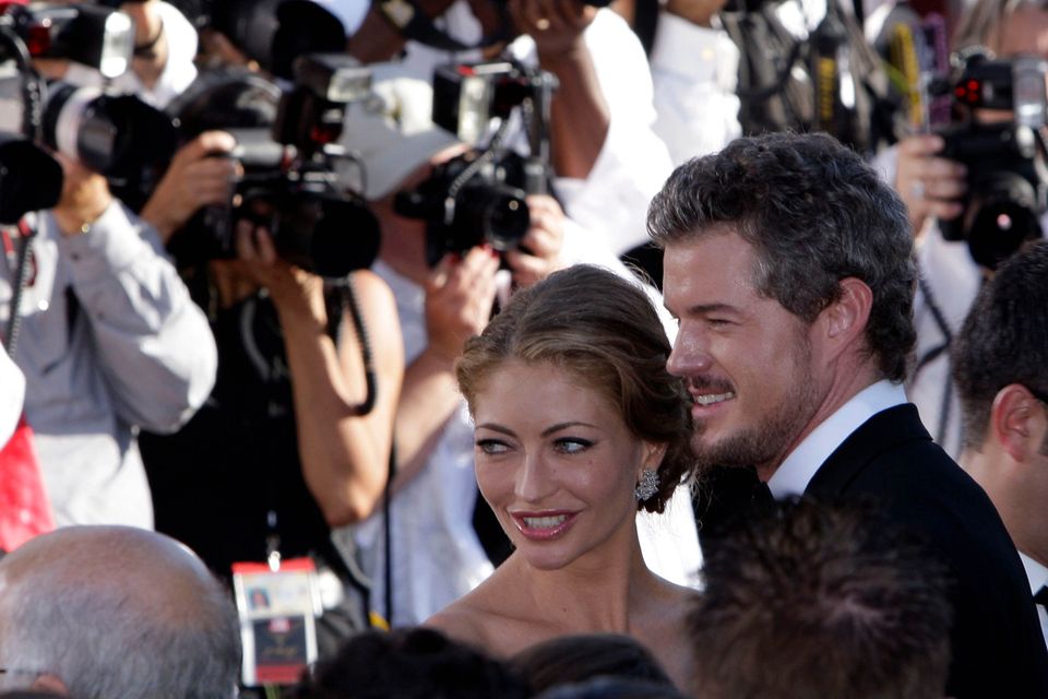 Eric Dane and Rebecca Gayheart arrive at the 59th Primetime Emmy Awards in 2007 (Kevork Djansezian/ AP)