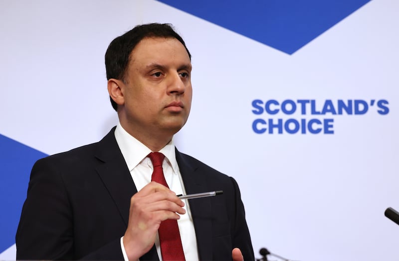 Scottish Labour leader Anas Sarwar speaking to the media on Monday. Photograph: Robert Perry/PA Wire