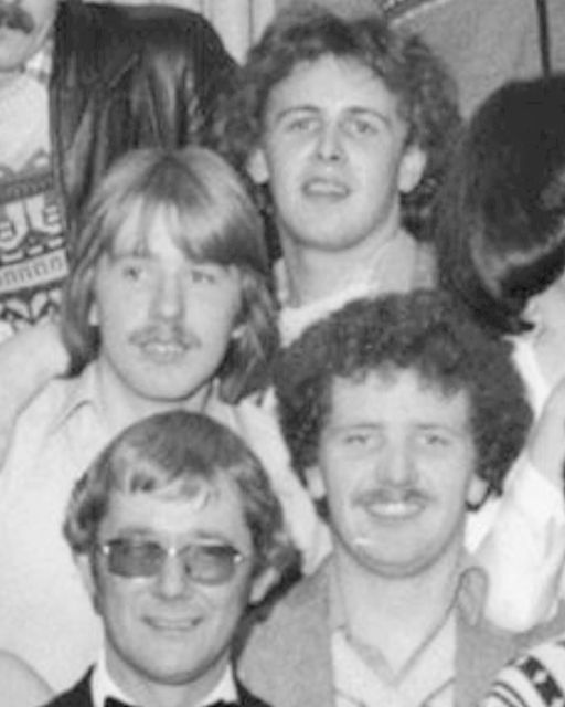 Dave Kelly (front right) with Tony Fenton and Ian Dempsey