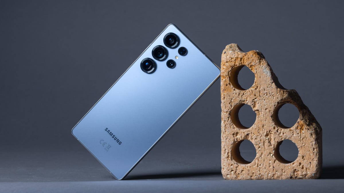 Image of a blue Samsung phone