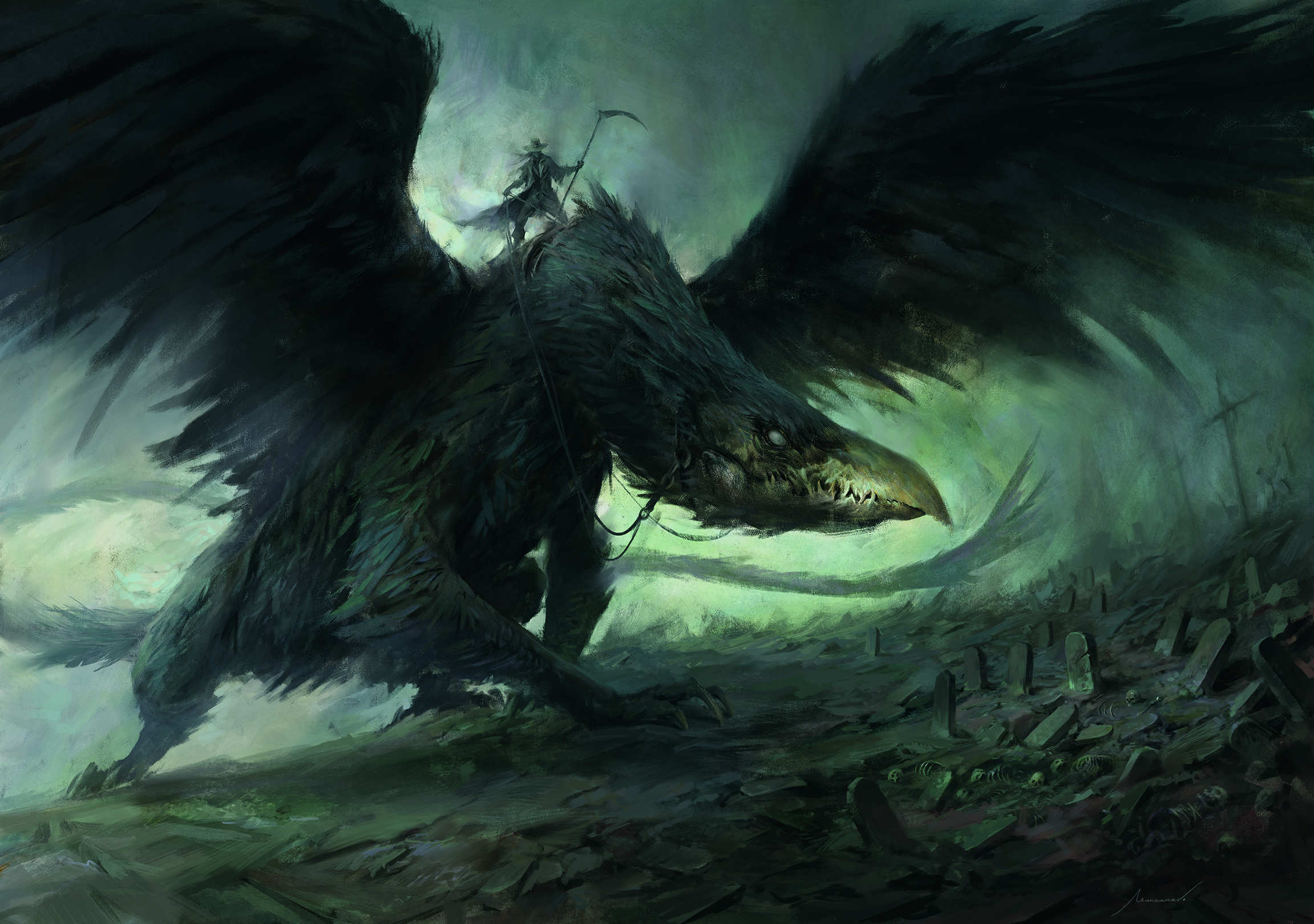 digital fantasy character art showing a demon