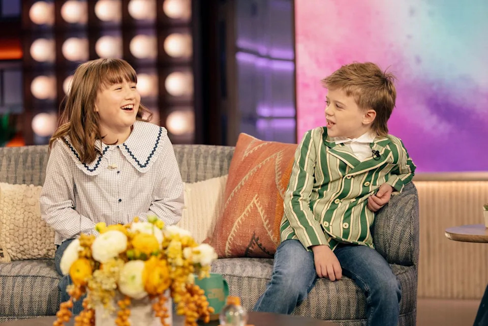 Kelly Clarkson's kids River and Remy on 'The Kelly Clarkson Show' in 2024. Getty Images