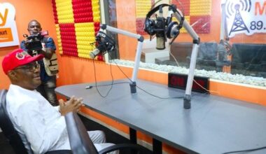 Wike unveils new radio station in Rivers. Credit: X