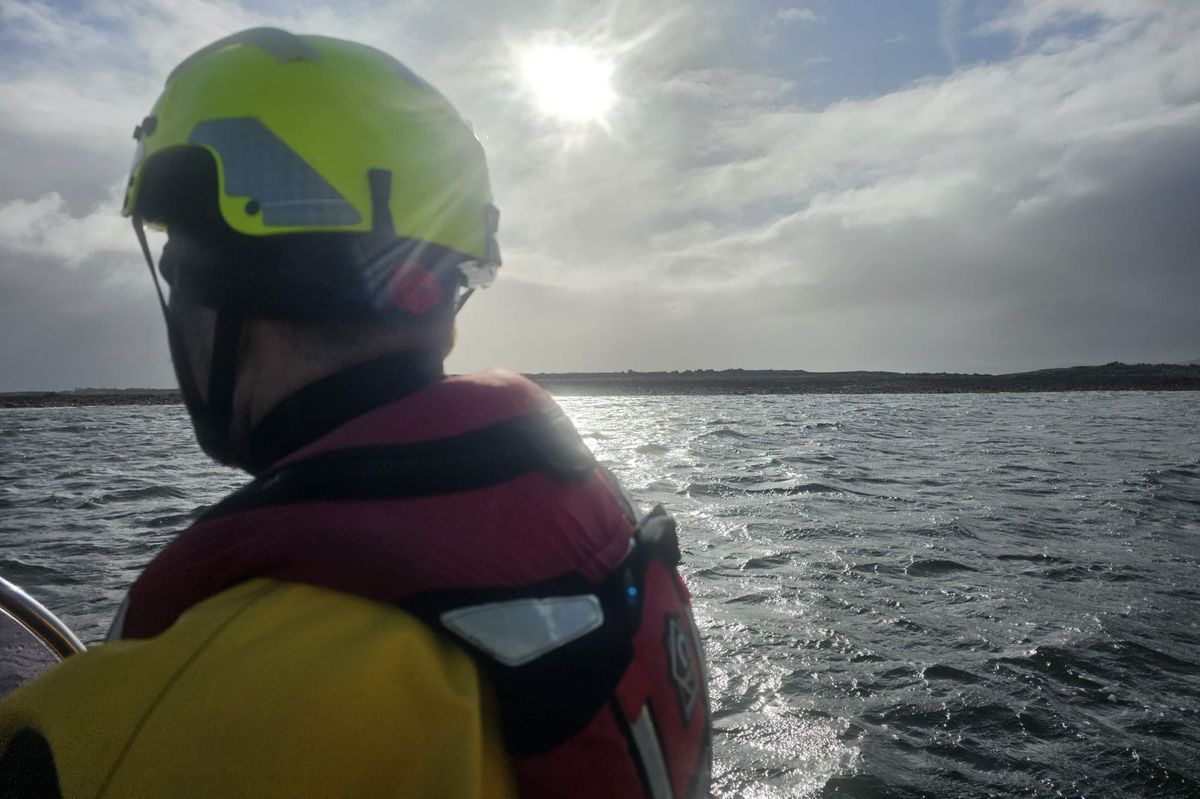 Crews searching the water yesterday