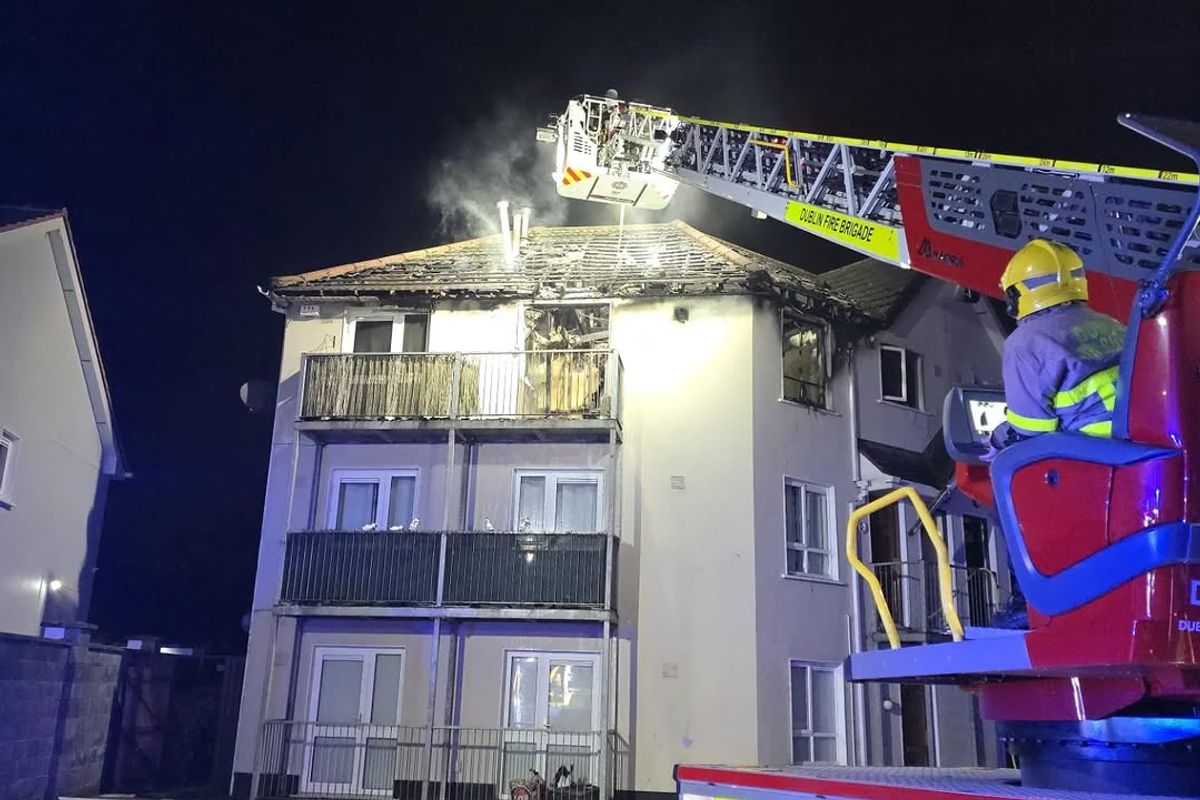 Dublin Fire Brigade at the scene in Swords