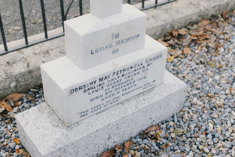Dorothy May Petronell Grubb was buried in the grounds of Ardmayle church, not far from the house where she lived her short life. Photograph: Dan Dennison