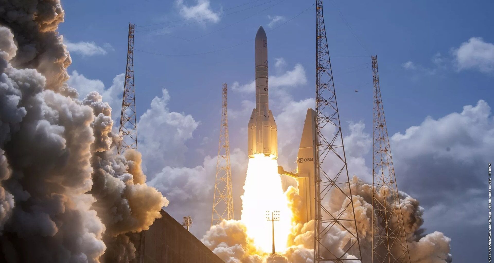 On Feb. 12th, the Ariane 64 launched from Europe's Spaceport, carrying 32 Amazon Leo satellites. Credit: Arianespace.com